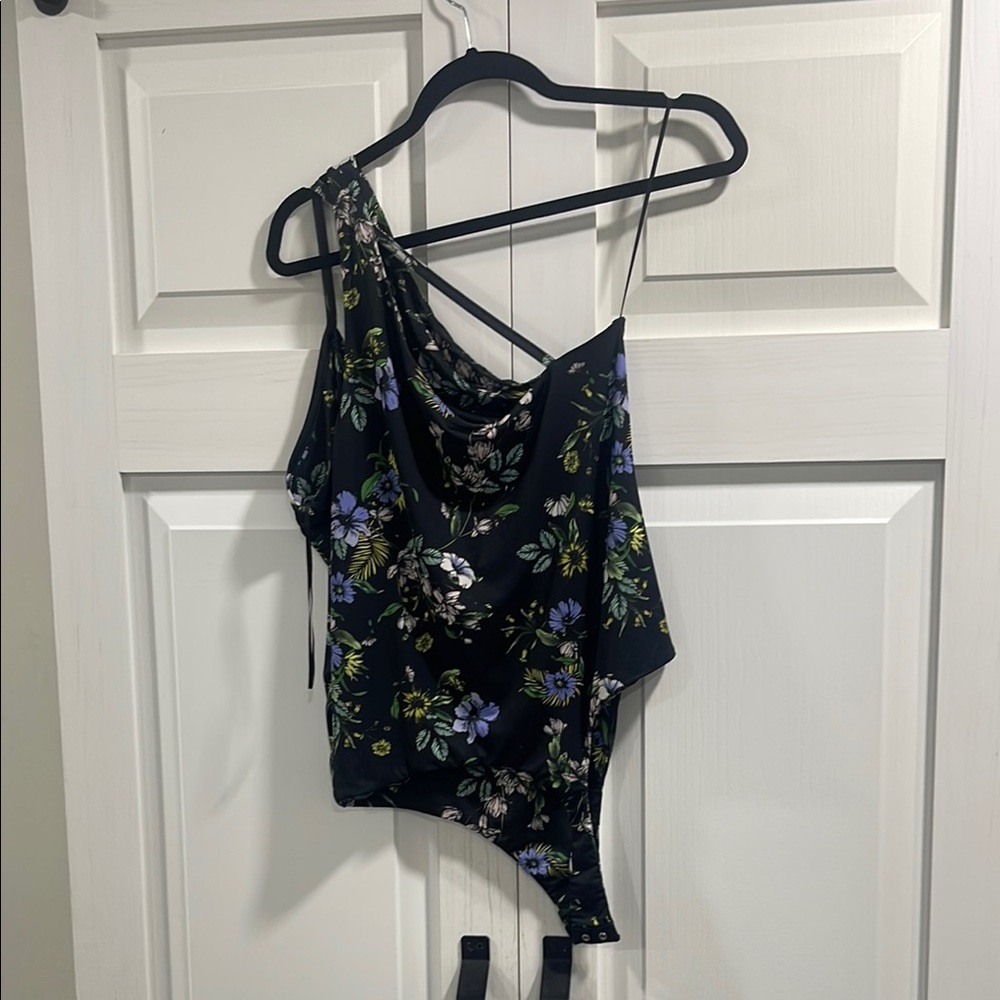 AFRM Floral One-Shoulder Bodysuit